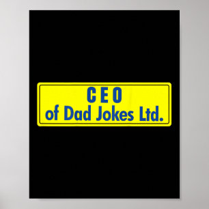 Ceo Of Dad Jokes Bbq Patriotic American Dad Art On Poster
