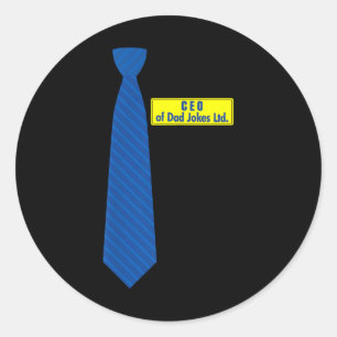 Ceo Of Dad Jokes Bbq Patriotic American Dad Christ Classic Round Sticker