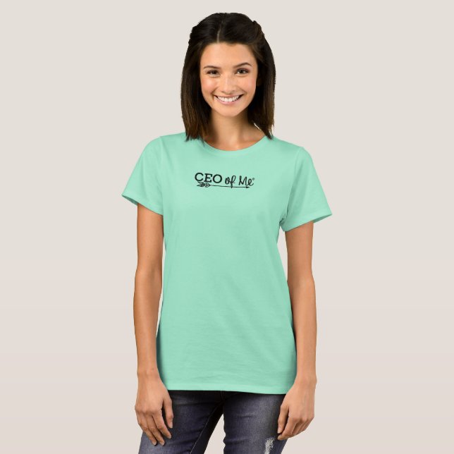 CEO of Me Mint / Black Logo Tshirt Women's Fit (Front Full)