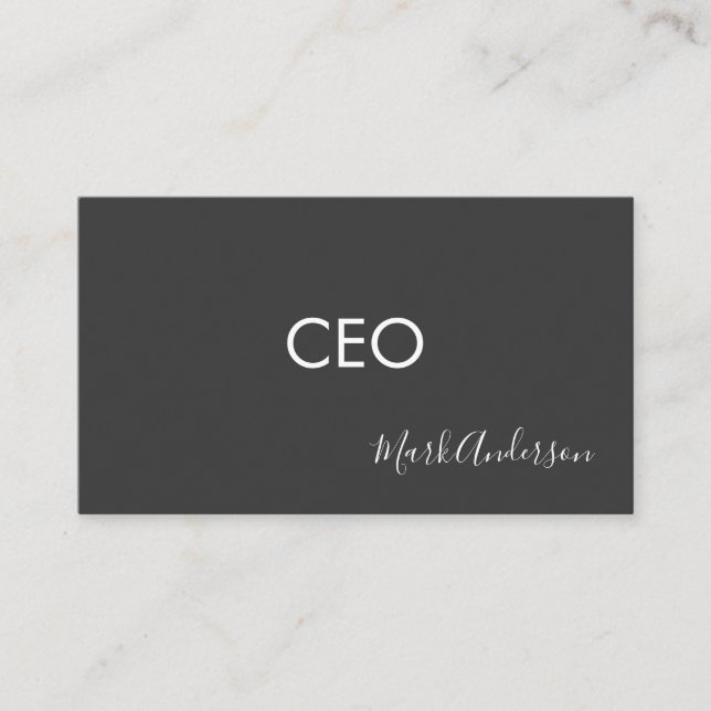 CEO | Signature Series Business Card (Front)