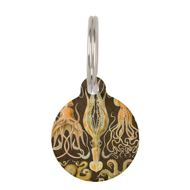 Cephalopod Octopus Squid Marine Nature Pet Tag (Front)