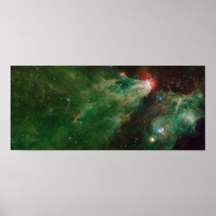 Cepheus B and C Green Nebula Poster
