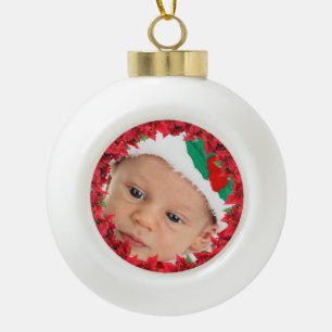 Ceramic Ball Child/ Baby Photo Framed Ornament