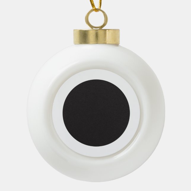 Ceramic Ball Ornament (Poinsettia) (Front)