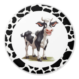 Ceramic Cabinet Knob-Cow Ceramic Knob
