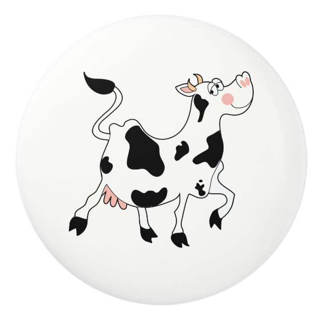 Ceramic Cabinet Knob-Cow Knob (Front)
