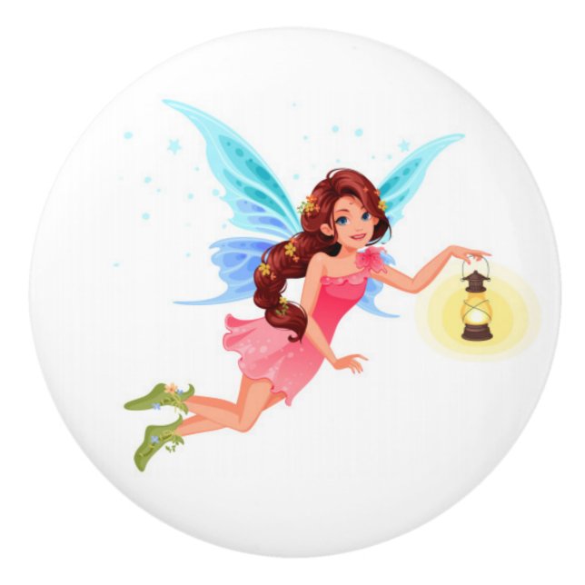 Ceramic Cabinet Knob-Fairy Ceramic Knob (Front)