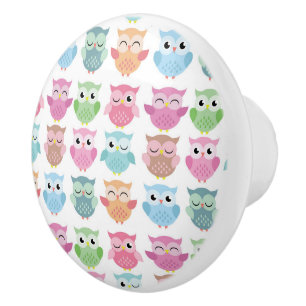 Ceramic Cabinet Knob-Owls Knob