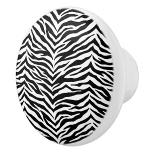 Ceramic Cabinet Knob-Zebra Print Knob