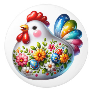 Ceramic Chicken  Knob