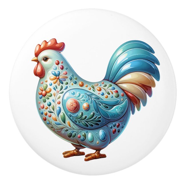 Ceramic Chicken Theme  Ceramic Knob (Front)