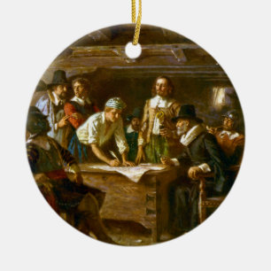 Ceramic Christmas Ornament The Mayflower Compact