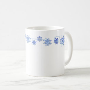 Ceramic Coffee Mug-Blue Snowflakes Mug