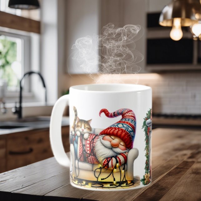Ceramic Coffee Mug Sleeping Santa Gnome (Creator Uploaded)