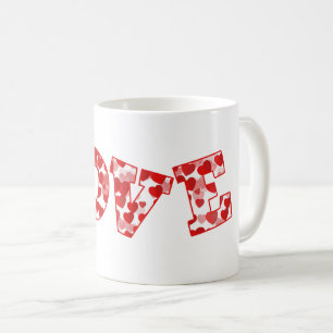 Ceramic Coffee Mug-Valentine Hearts Coffee Mug