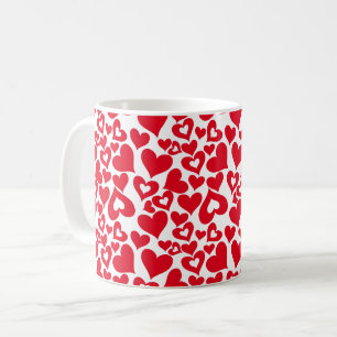 Ceramic Coffee Mug-Valentine Hearts Mug