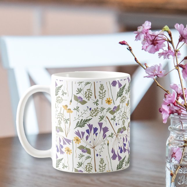  Ceramic Coffee Mug with Wraparound Flower Print  (Creator Uploaded)
