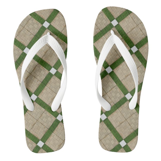 Ceramic Concrete Diagonal Tiles Mediterranean Jandals (Footbed)