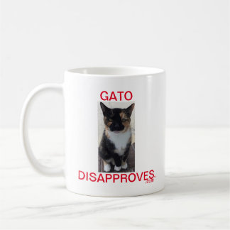 Ceramic cup, Gato Disapproves, Gato's Watching Coffee Mug