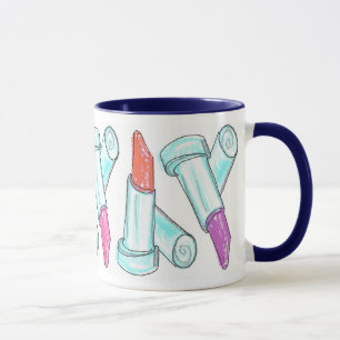 Ceramic Cup -Lipstick Multi Colour
