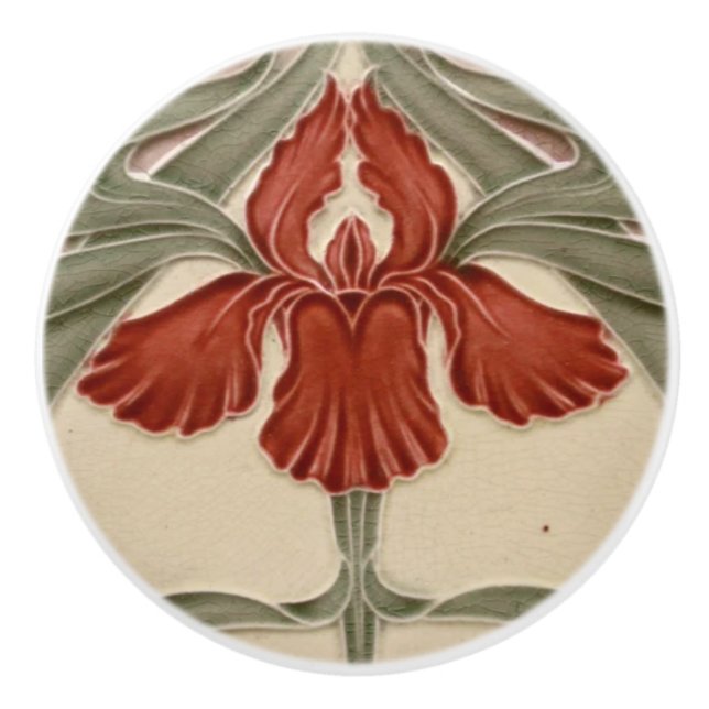 Ceramic Cupboard and Door Knobs - Iris (Front)