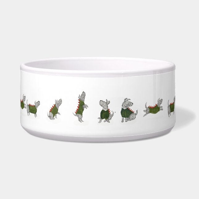 Ceramic dog bowl featuring Ty (Front)