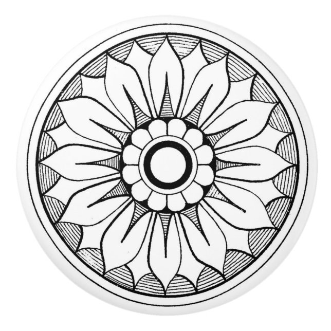 Ceramic Door Knobs - Petals (Front)