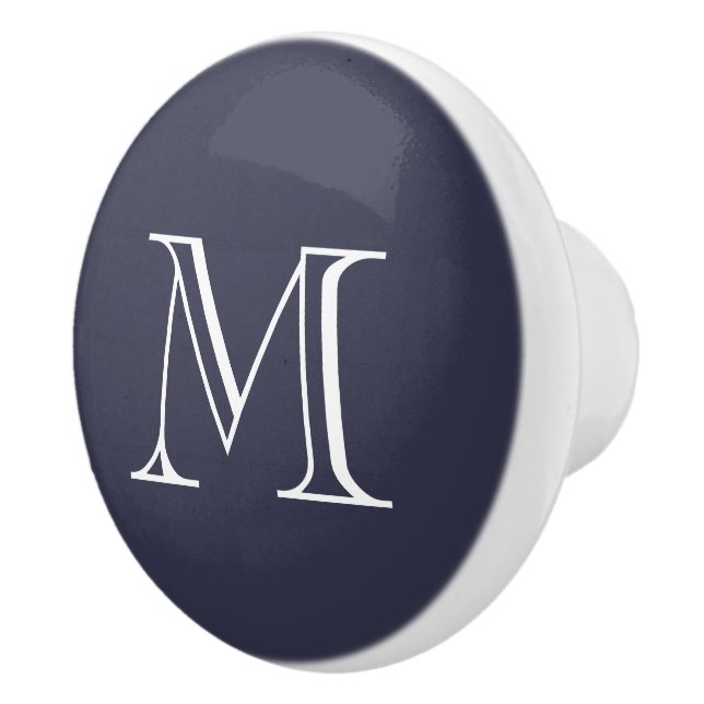 Ceramic Initialled Drawer Pull (Right)