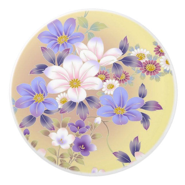 Ceramic Knob/Floral Knob (Front)
