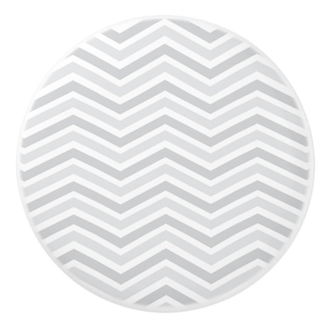 Ceramic Knob/Grey Chevron Knob (Front)