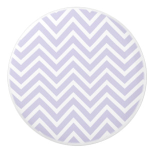 Ceramic Knob/Lavender Chevron Knob