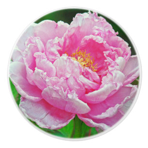 CERAMIC KNOB/ PINK PEONY KNOB