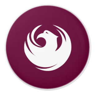 Ceramic knob pull with flag of Phoenix City