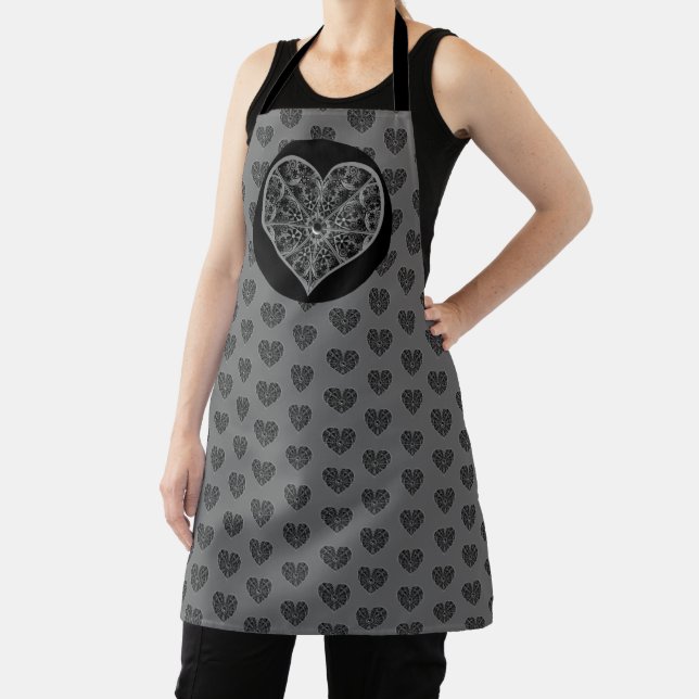 Ceramic lace Black Apron (Insitu)