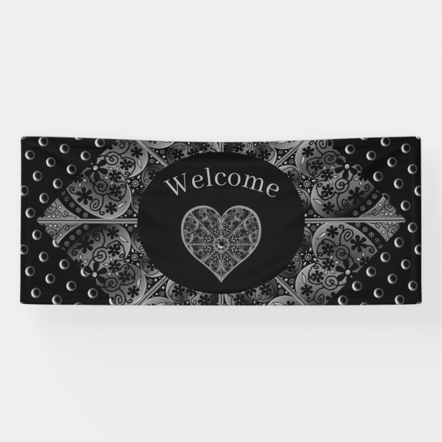 Ceramic Lace Black Banner (Horizontal)