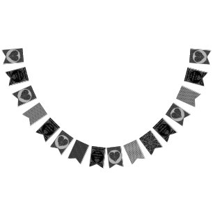 Ceramic Lace Black Bunting