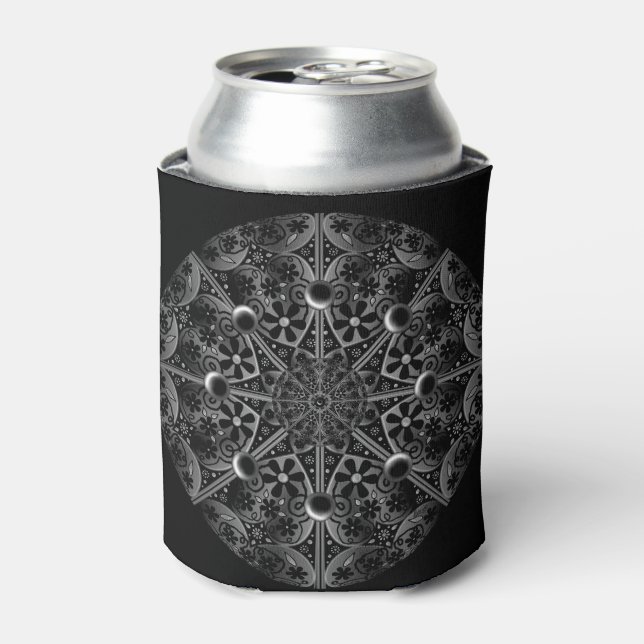 Ceramic Lace Black Can Cooler (Can Front)