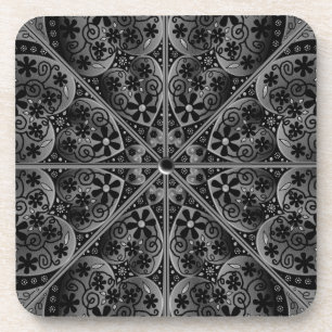 Ceramic Lace Black Coaster