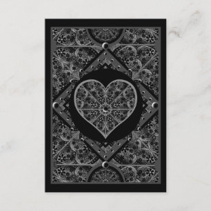 Ceramic lace Black Enclosure Card