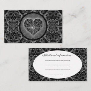 Ceramic lace Black Enclosure Card