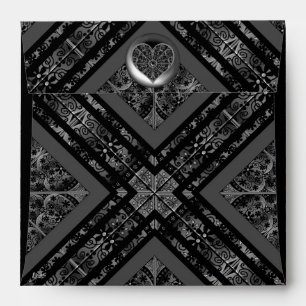Ceramic Lace Black Envelope
