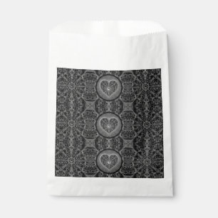Ceramic Lace Black Favour Bags