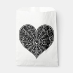 Ceramic Lace Black Favour Bags
