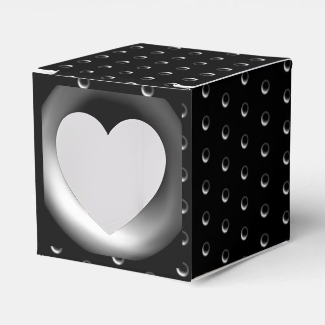 Ceramic Lace Black Favour Box (Front Side)