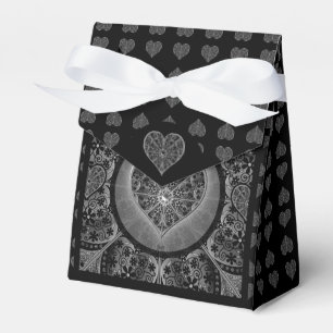 Ceramic Lace Black Favour Box