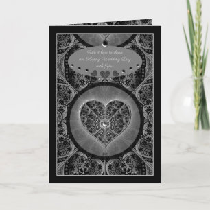 Ceramic Lace Black Invitation