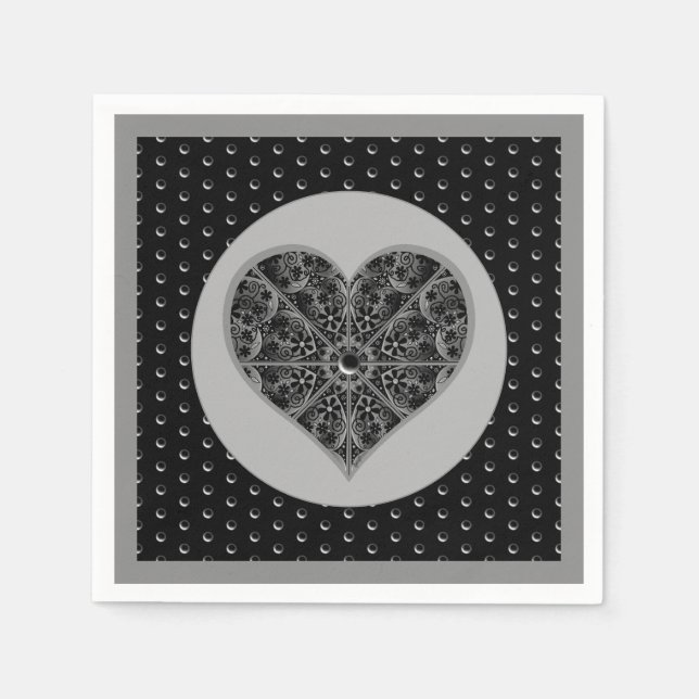 Ceramic Lace Black Napkin (Front)