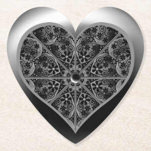 Ceramic Lace Black Paper Coaster