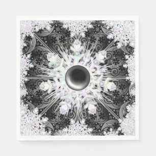 Ceramic lace black & snowflake napkin