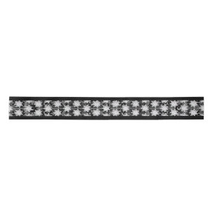 Ceramic lace black & snowflake satin ribbon